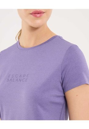 Camiseta Para Mujer Manga Corta Cuello Redondo Color Morado Marca Ostu #40092662