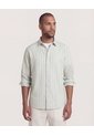 Camisa  Para Hombre Manga Larga Sin Bolsillo Cuello C Color Verde Marca Ostu #60018230 de Ostu