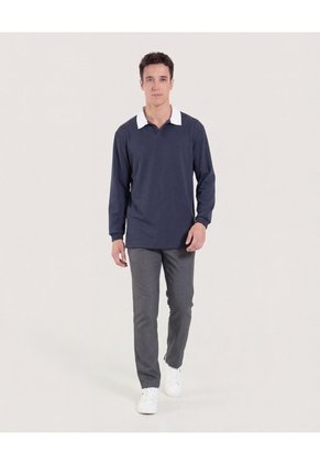 Buzo  Para Hombre Cuello V Color Azul Marca Ostu #60060615