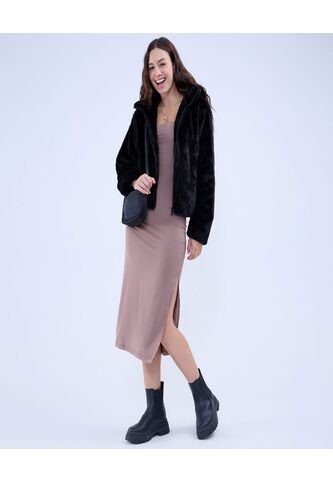 Vestido Para Mujer Manga Sisa Color Café  Marca Ostu #40170297 Ostu
