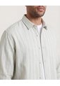 Camisa  Para Hombre Manga Larga Sin Bolsillo Cuello C Color Verde Marca Ostu #60018230 de Ostu