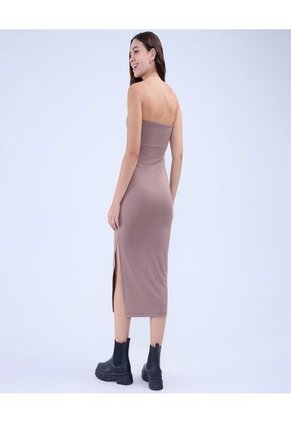 Vestido Para Mujer Manga Sisa Color Café  Marca Ostu #40170297