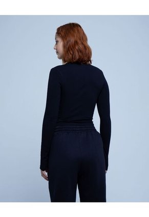 Camiseta Para Mujer Manga Larga Color Negro Marca Ostu #40091941