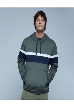 Buzo Para Hombre Hoodie Color Verde Marca Ostu #60060365