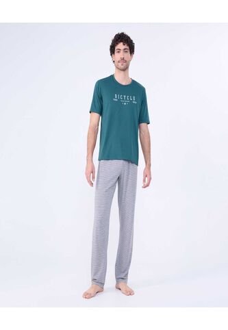 Pijama Para Hombre M/C P/L Color Gris  Marca Ostu #60040190 Ostu