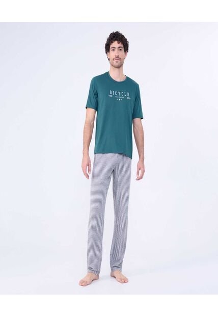 Pijama Para Hombre M/C P/L Color Gris  Marca Ostu #60040190