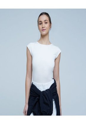 Body Para Mujer Manga Corta Color Blanco Marca Ostu #40200105