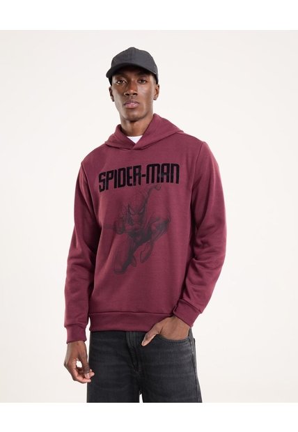 Buzo Para Hombre Hoodie Color Vino Marca Ostu #60060580