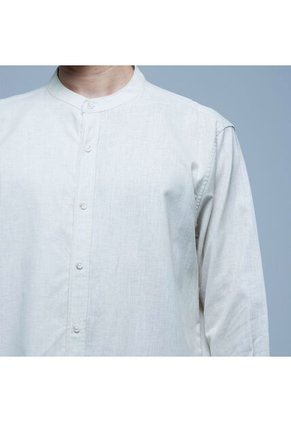 Camisa Para Hombre Manga Larga Sin Bolsillo Color Blanco Marca Ostu #60010623