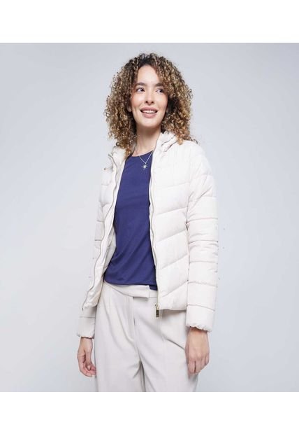 Chaqueta Para Mujer Acolchada Color Crema Marca Ostu #40080198