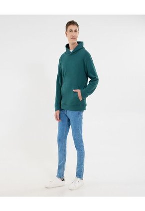 Buzo Para Hombre Hoodie Color Verde Marca Ostu #60060485