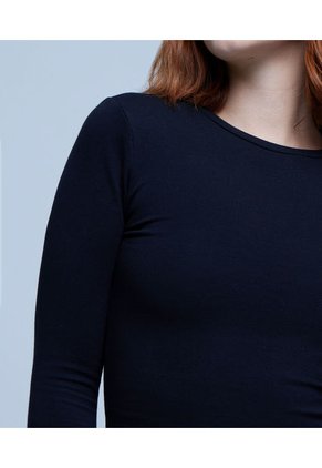 Camiseta Para Mujer Manga Larga Color Negro Marca Ostu #40091941