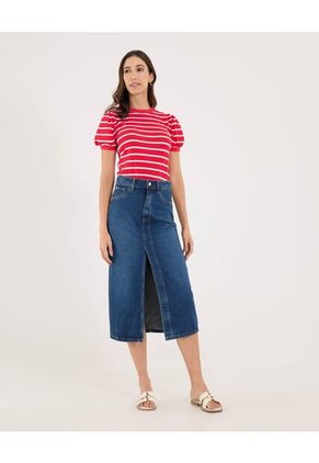 Camiseta Para Mujer Manga Corta Moda Color Rojo Marca Ostu #40092600