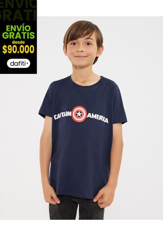 Camiseta Para Niño Capitan America  Infantil Niño #80090262 Ostu