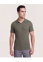 Polo Tricot Line Texture  Para Hombre Verde Ostu de Ostu