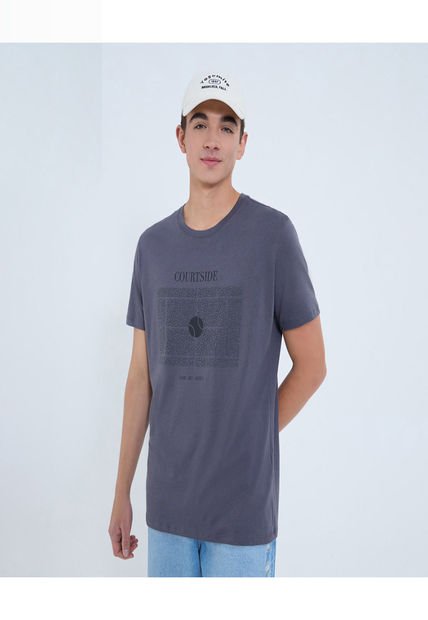 Camiseta Para Hombre Manga Corta Color Gris Marca Ostu #60091557