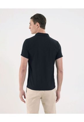 Polo Para Hombre Cuello Tejido Sin Bolsillo Color Negro Marca Ostu #60110580