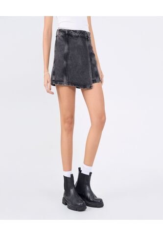 Falda Para Mujer Corto Color Negro Marca Ostu #40140165 Ostu