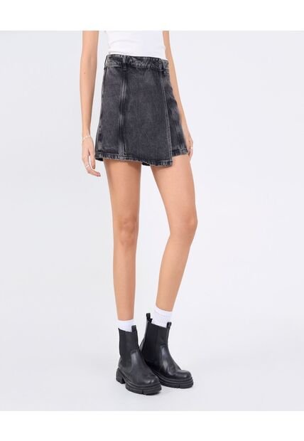 Falda Para Mujer Corto Color Negro Marca Ostu #40140165