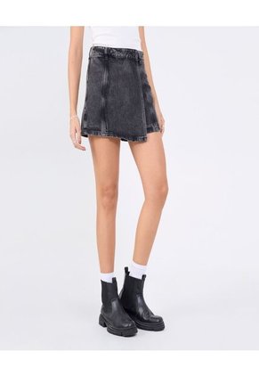 Falda Para Mujer Corto Color Negro Marca Ostu #40140165