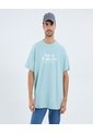 Camiseta Para Hombre Manga Corta Cuello Redondo Color Azul Marca Ostu #60091647 de Ostu