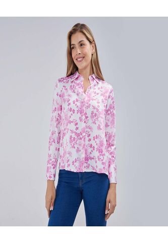 Camisa Para Mujer Manga Larga Color Rosado  Marca Ostu #40010226 Ostu
