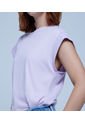 Camiseta Para Mujer Ostu Color Lila Material Algodón 100% de Ostu