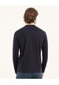 Camiseta Para Hombre Manga Larga Cuello Henley Color Azul Marca Ostu #60091569 de Ostu