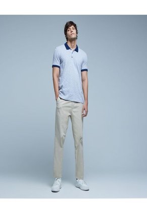 Polo Para Hombre Cuello Tejido Sin Bolsillo Color Gris Marca Ostu #60110658