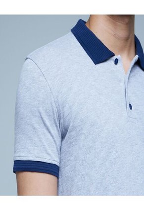 Polo Para Hombre Cuello Tejido Sin Bolsillo Color Gris Marca Ostu #60110658