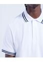 Polo Para Hombre Cuello Tejido Sin Bolsillo Color Blanco Marca Ostu #60110533 de Ostu