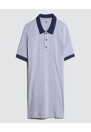 Polo Para Hombre Cuello Tejido Sin Bolsillo Color Gris Marca Ostu #60110658