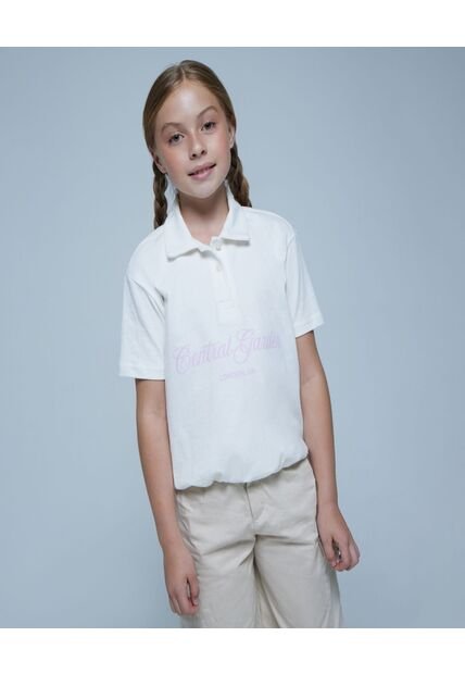 Camiseta Para Niña Manga Corta Color Blanco Marca Ostu #90090222