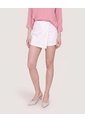 Falda Short Mini Checks  Para Mujer Crema Ostu de Ostu