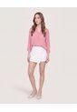Falda Short Mini Checks  Para Mujer Crema Ostu de Ostu