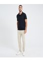Polo Para Hombre Cuello Tejido Sin Bolsillo Color Negro Marca Ostu #60110740 de Ostu