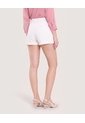 Falda Short Mini Checks  Para Mujer Crema Ostu de Ostu