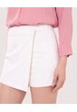 Falda Short Mini Checks  Para Mujer Crema Ostu de Ostu