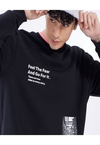 Buzo Para Hombre Cuello Redondo Color Negro Marca Ostu #60060267 Ostu