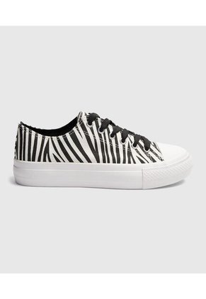 Tenis Para Mujer Canvas Color Blanco Marca Ostu #40720167