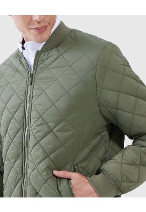 Chaqueta Para Hombre Bomber Color Verde Marca Ostu #60080107