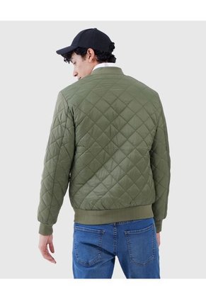 Chaqueta Para Hombre Bomber Color Verde Marca Ostu #60080107