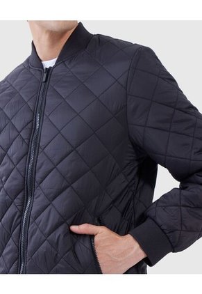 Chaqueta Para Hombre Bomber Color Negrocarbon Marca Ostu #60080107