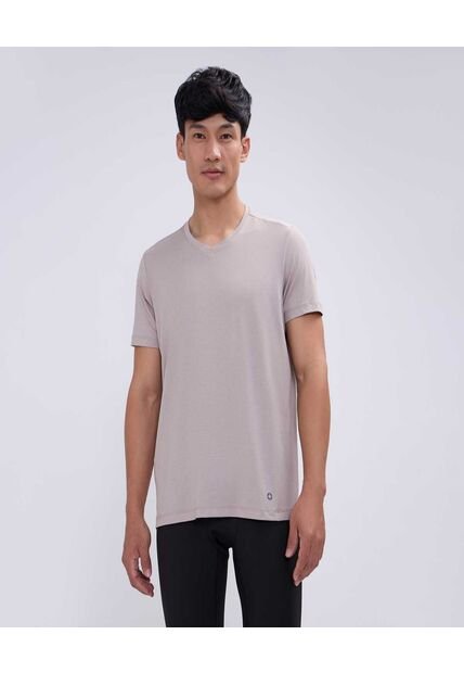 Camiseta Para Hombre Manga Corta Color Beige Marca Ostu #60091495