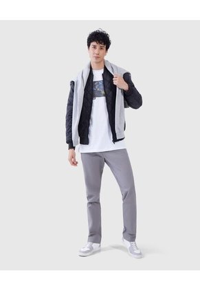 Chaqueta Para Hombre Bomber Color Negrocarbon Marca Ostu #60080107