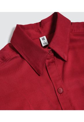 Camisa Para Mujer Manga Corta Color Vino Marca Ostu #40010189