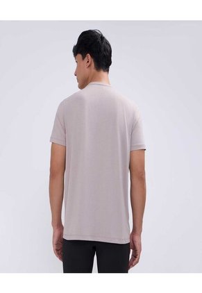 Camiseta Para Hombre Manga Corta Color Beige Marca Ostu #60091495