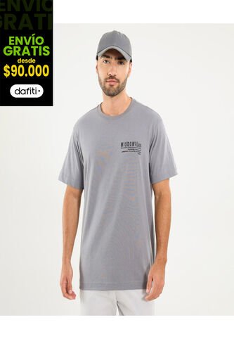 Camiseta Para Hombre Manga Corta Cuello Redondo Color Gris Marca Ostu #60091646 Ostu