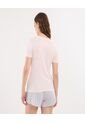 Camiseta Para Mujer Manga Corta Cuello Redondo Color Rosado Marca Ostu #40092490 de Ostu