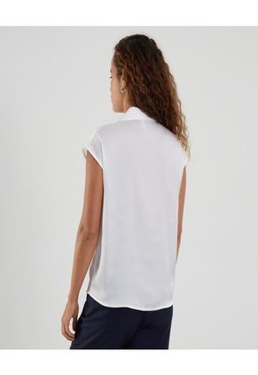 Blusa Para Mujer Manga Sisa Color Crudo Marca Ostu #40121140